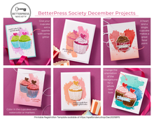 Load image into Gallery viewer, Spellbinders BetterPress Society December 2025 Cupcakes (BPS-010)
