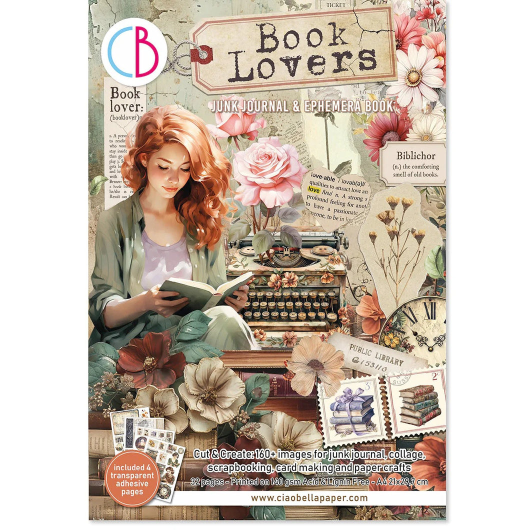 Ciao Bella -Book Lovers Junk Journal & Ephemera Book A4 32/Pkg (CBB005)