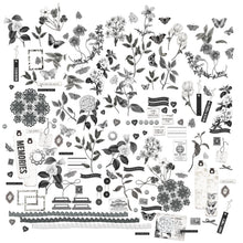 Load image into Gallery viewer, 49 and Market Color Swatch  Charcoal Collection Mini Laser Cut Elements (CCS-27471)

