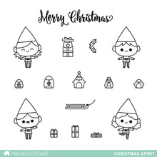 Load image into Gallery viewer, Mama Elephant Stamp Set Christmas Spirit
