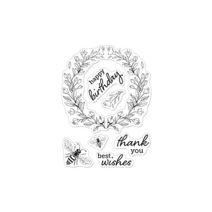 Hero Arts Hero Florals Clear Stamp Set Antique Bee 3x4 (CM707)