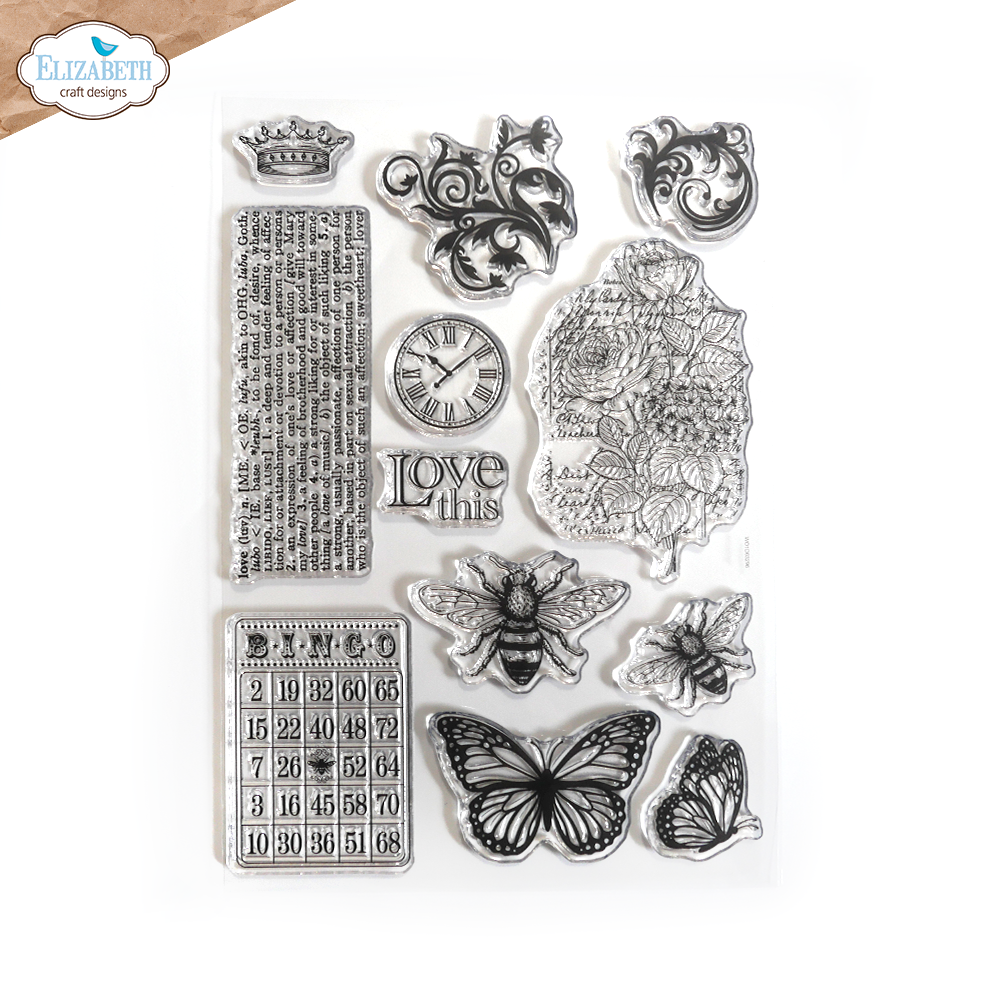 PRE-ORDER Elizabeth Craft Designs This Lovely Life Collection Stamp Set Love & Roses (CS351)