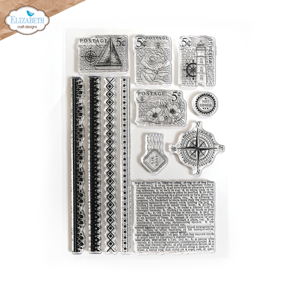 Elizabeth Craft Designs This Lovely Life Collection Stamp Set Travel & Postage (CS352)