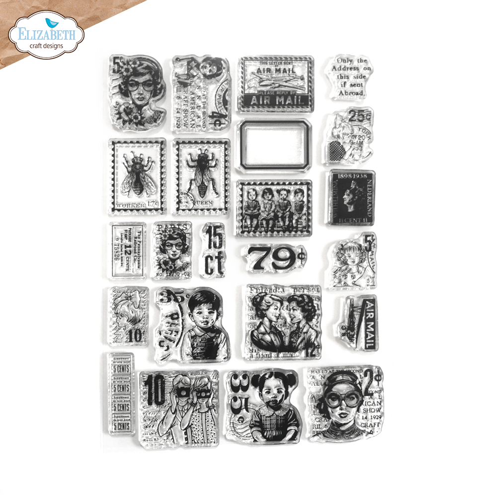 Elizabeth Craft Designs La Dolce Vita Collection Postage Stamps 1 Stamp Set (CS372)