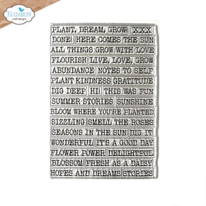 Elizabeth Craft Designs Garden Collection Journal Phrases 5 Stamp Set (CS416)