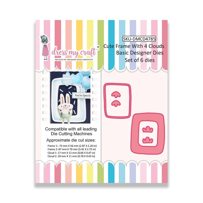 Dress my Craft Cute Frames with 4 Clouds