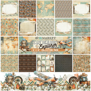 49 & Market Wanderlust Explorer  12x12 Collection Paper Pack (DWE-30266)