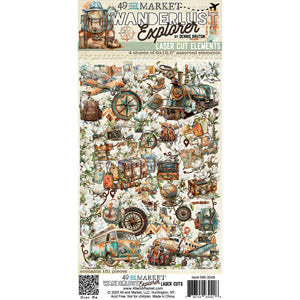 49 & Market Wanderlust Explorer Laser Cut Elements (DWE-30426)