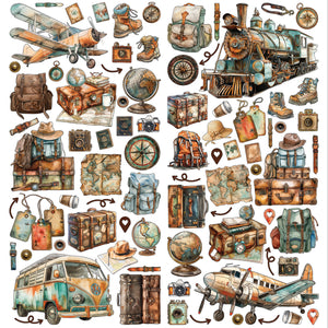 49 & Market Wanderlust Explorer Laser Cut Elements (DWE-30426)