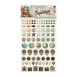 49 & Market Wanderlust Explorer Epoxy Stickers (DWE-30464)