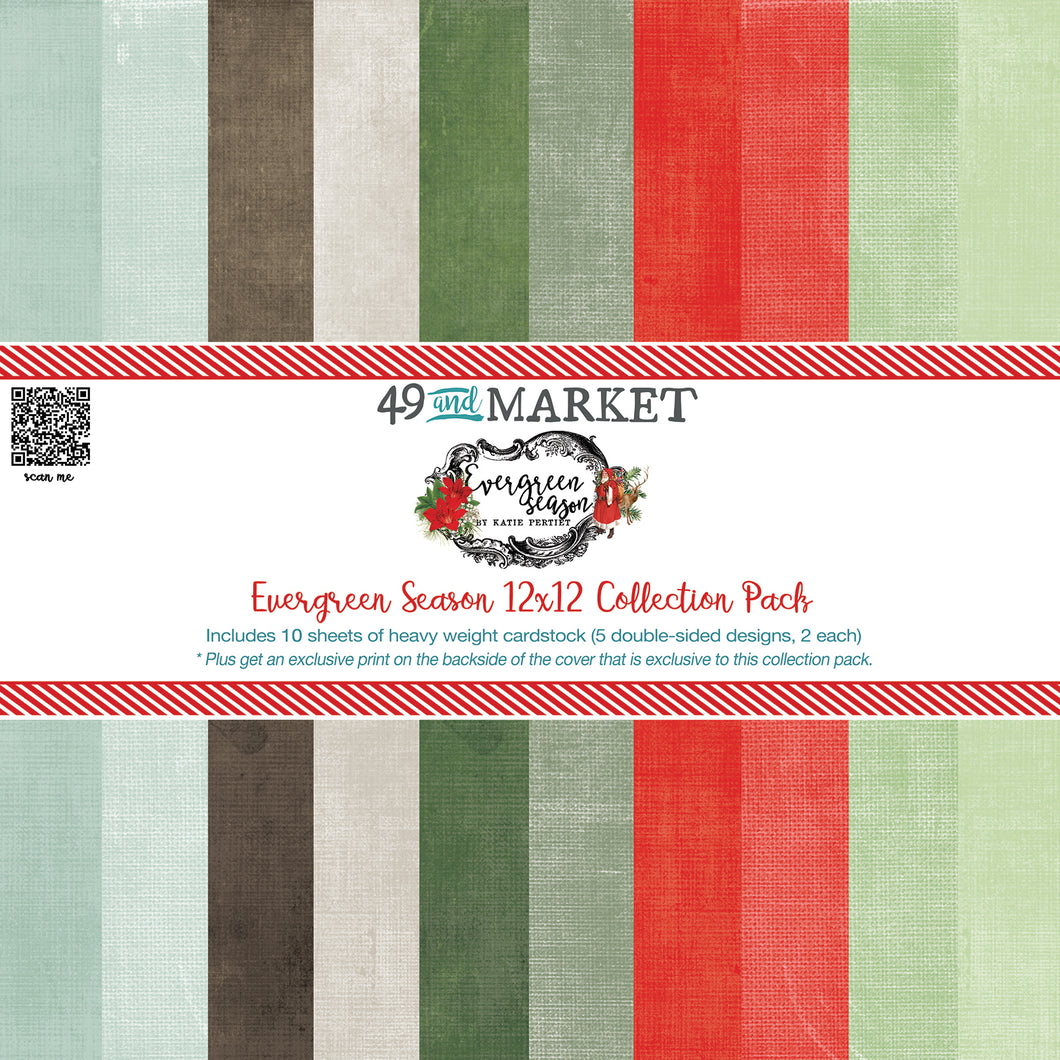 Pre-Order 49 and Market Evergreen Season Collection 12x12 Solid Pack