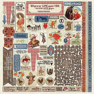 Authentique Frontier Collection 12x12 Scrapbook Paper Frontier Details ...