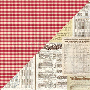 Authentique Frontier Collection 12x12 Scrapbook Paper Frontier Four (FNT004)