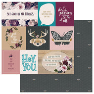 Photoplay Paper Gypsy Rose Collection Be Strong 12x12 Scrapbook Paper (GY8811)