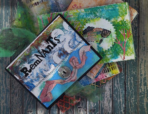In Person Mini Book Magic using Gel Prints – Everything Mixed Media