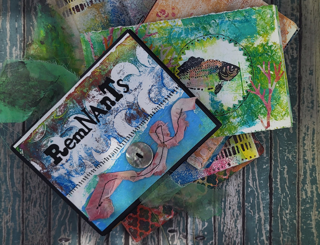 In Person Mini Book Magic using Gel Prints – Everything Mixed Media
