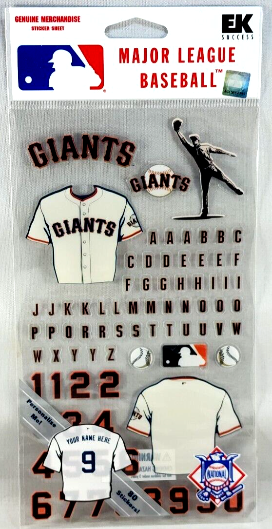 EK Success Major League Baseball Sticker Sheet San Francisco Giants