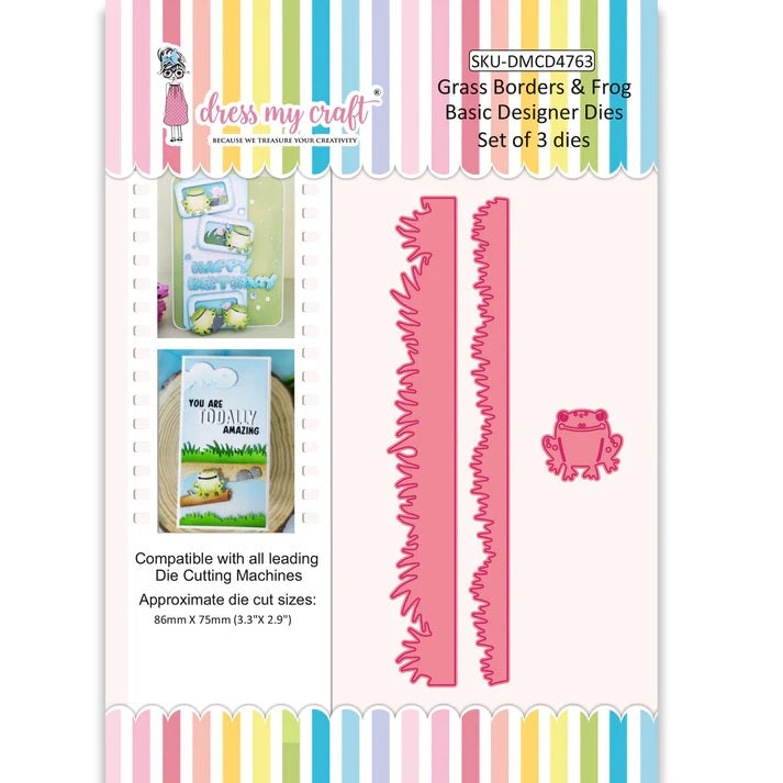 Dress my Craft Grass Borders & Frog Die set