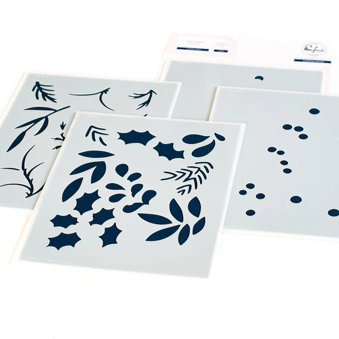Pinkfresh Studio Festive Leaves Stencil and Die Set (176022)