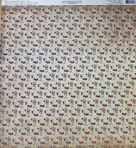 Authentique Manly Collection 12x12 Scrapbook Paper Manly Six (MAN006)