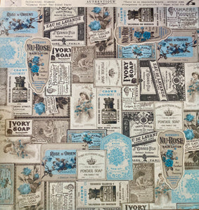 Authentique Glamour Collection 12x12 Scrapbook Paper Glamour Five (GLA005)