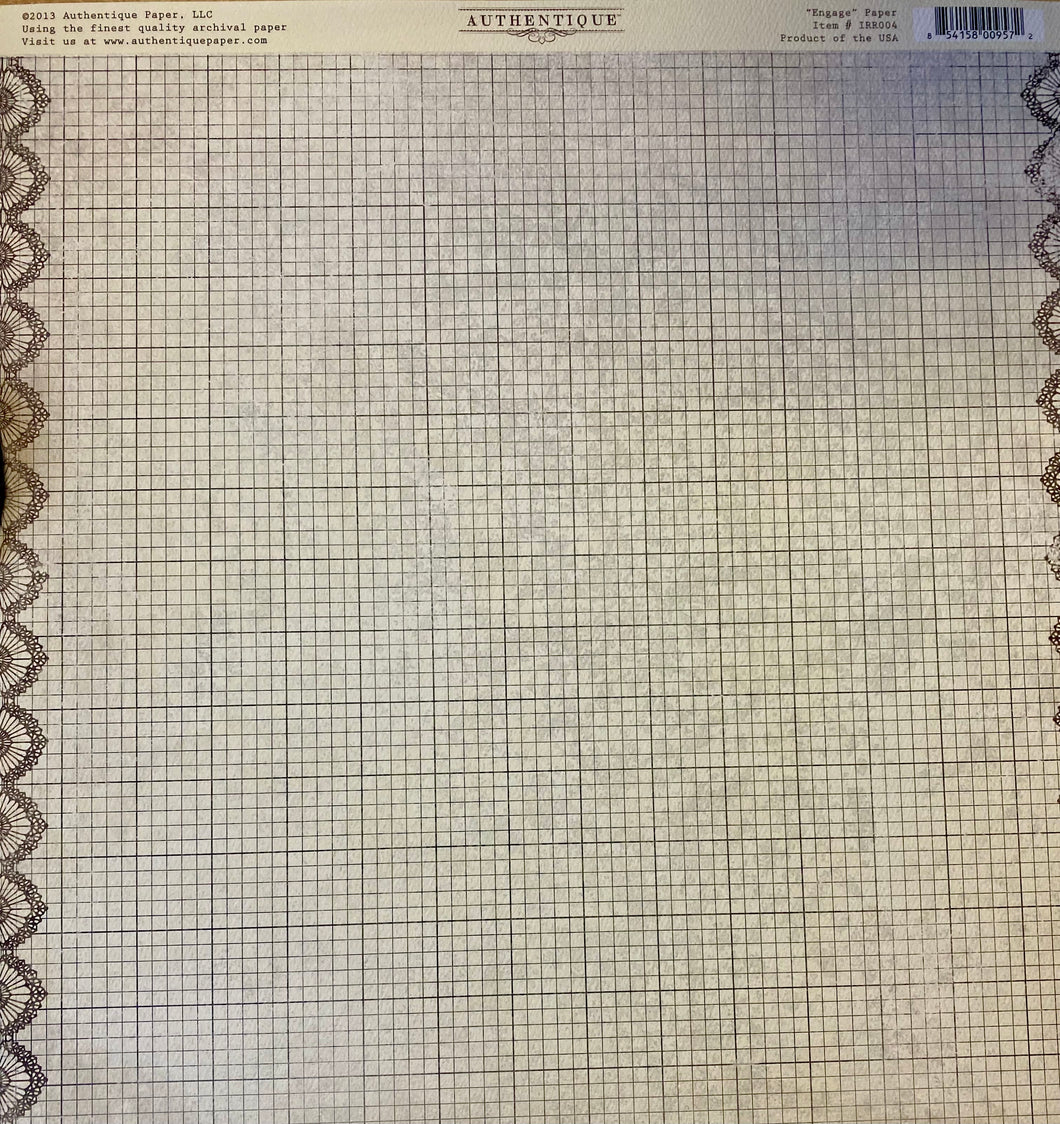 Authentique Irresistible Collection 12x12 Scrapbook Paper Engage (IRR004)