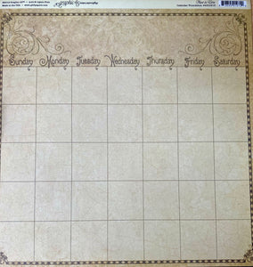 Graphic 45 12x12 Place in Time Collection Scrapbook Paper Calendar Foundation (4500615)