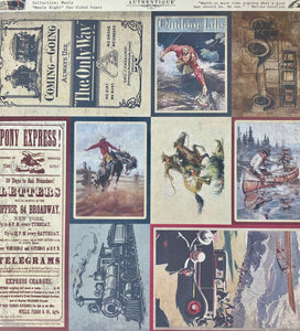 Authentique Manly Collection 12x12 Scrapbook Paper Manly Eight (MAN008)