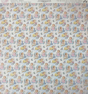 Authentique Swaddle Collection 12x12 Scrapbook Paper Swaddle Five (SWA005)