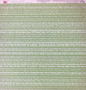 Authentique Cheerful Collection 12x12 Scrapbook Paper Cheerful Nine (CFL009)