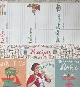 Authentique Saucy Collection 12x12 Scrapbook Paper Saucy Seven (SAU007)