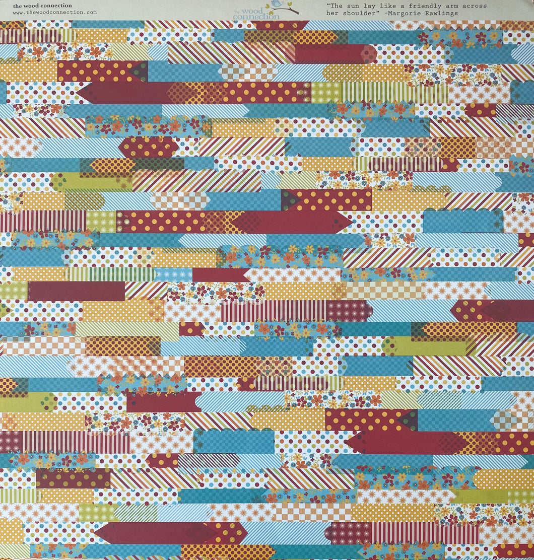 Authentique Sunshine Collection 12x12 Scrapbook Paper Sunshine Five (WCS005)