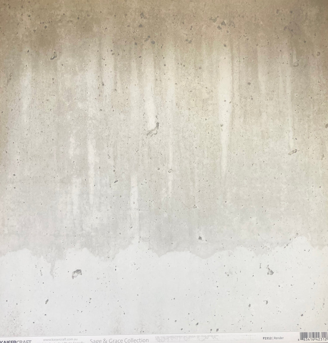 Kaisercraft Sage & Grace Collection 12x12 Scrapbook Paper Render (P2312)