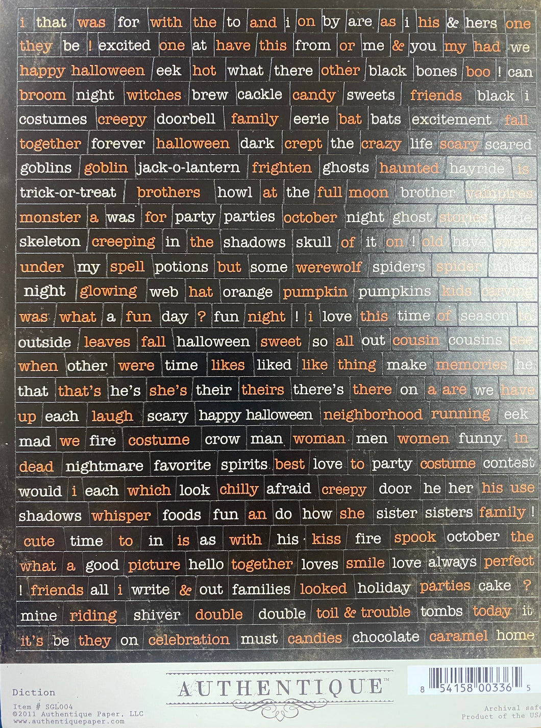 Authentique Glowing Collection Diction Stickers (SGL004)