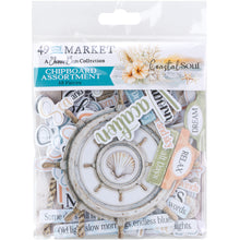 Load image into Gallery viewer, 49 and Market Coastal Soul Chipboard Assortment ( JCS-36992)
