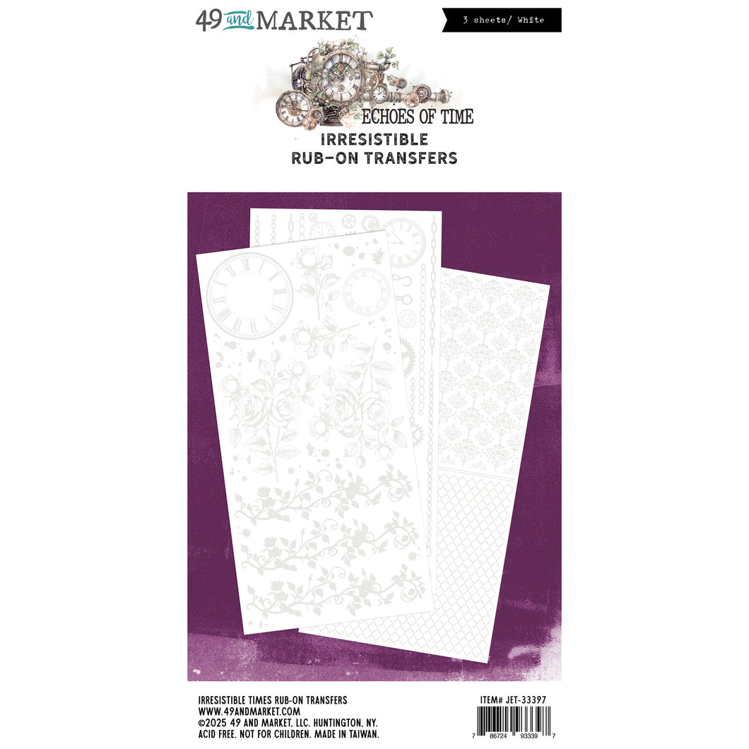 49 and Market  - Echos of Time  Irresistible Rub Ons (JET-33397)