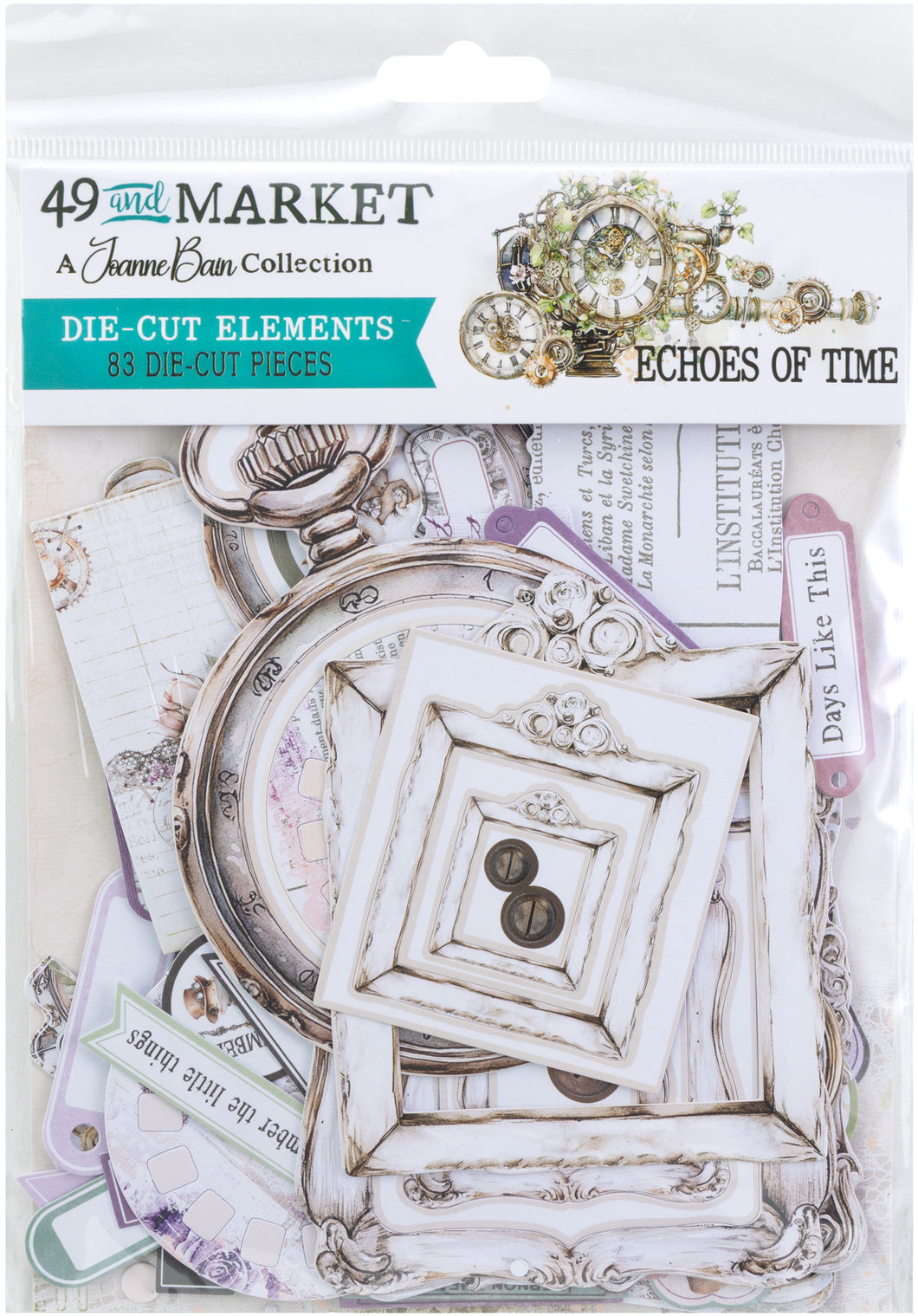 49 and Market  - Echos of Time Diecut Elements (JET-33427)