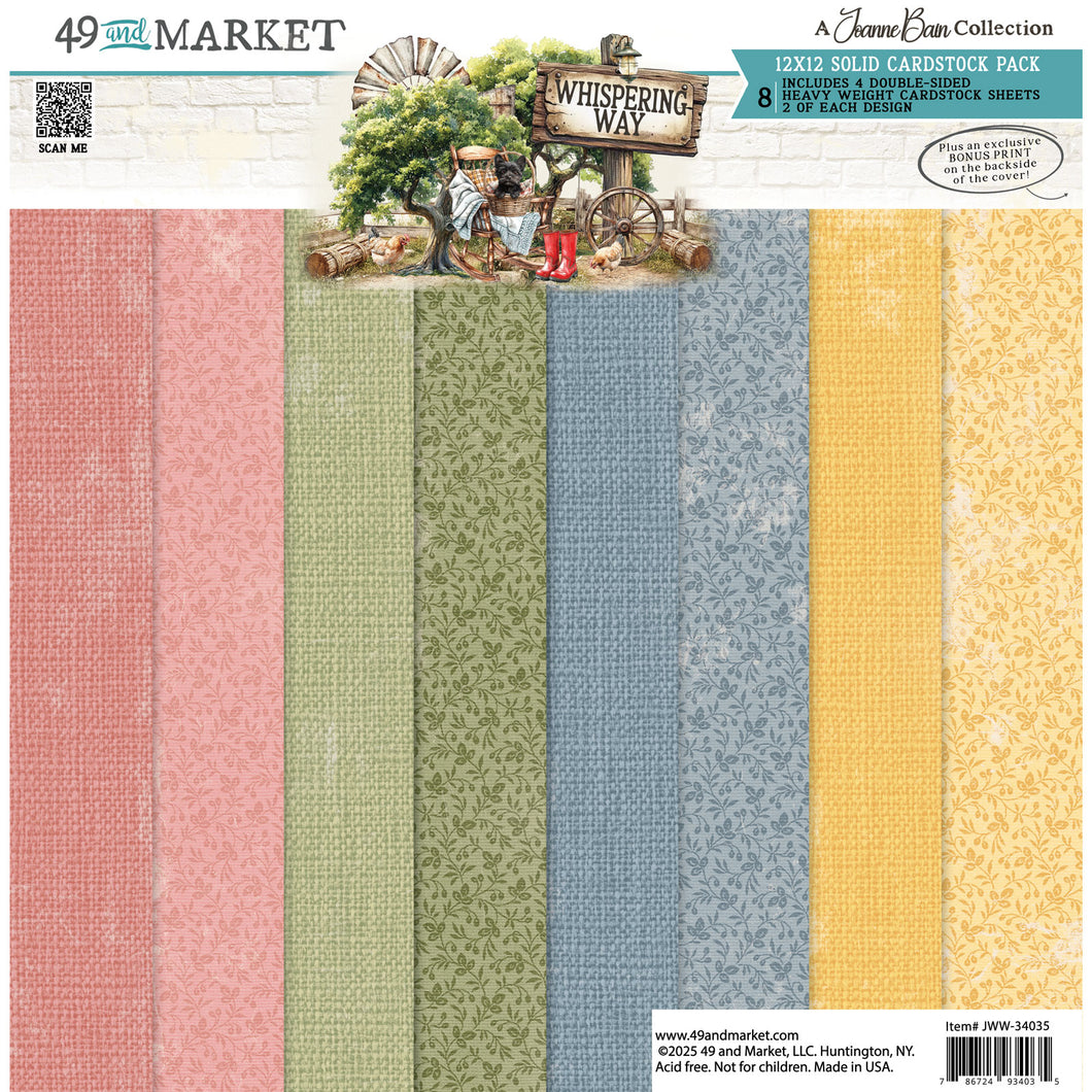49 and Market  - Whispering Way  12x12 Solids Paper Pack (JWW-34035)
