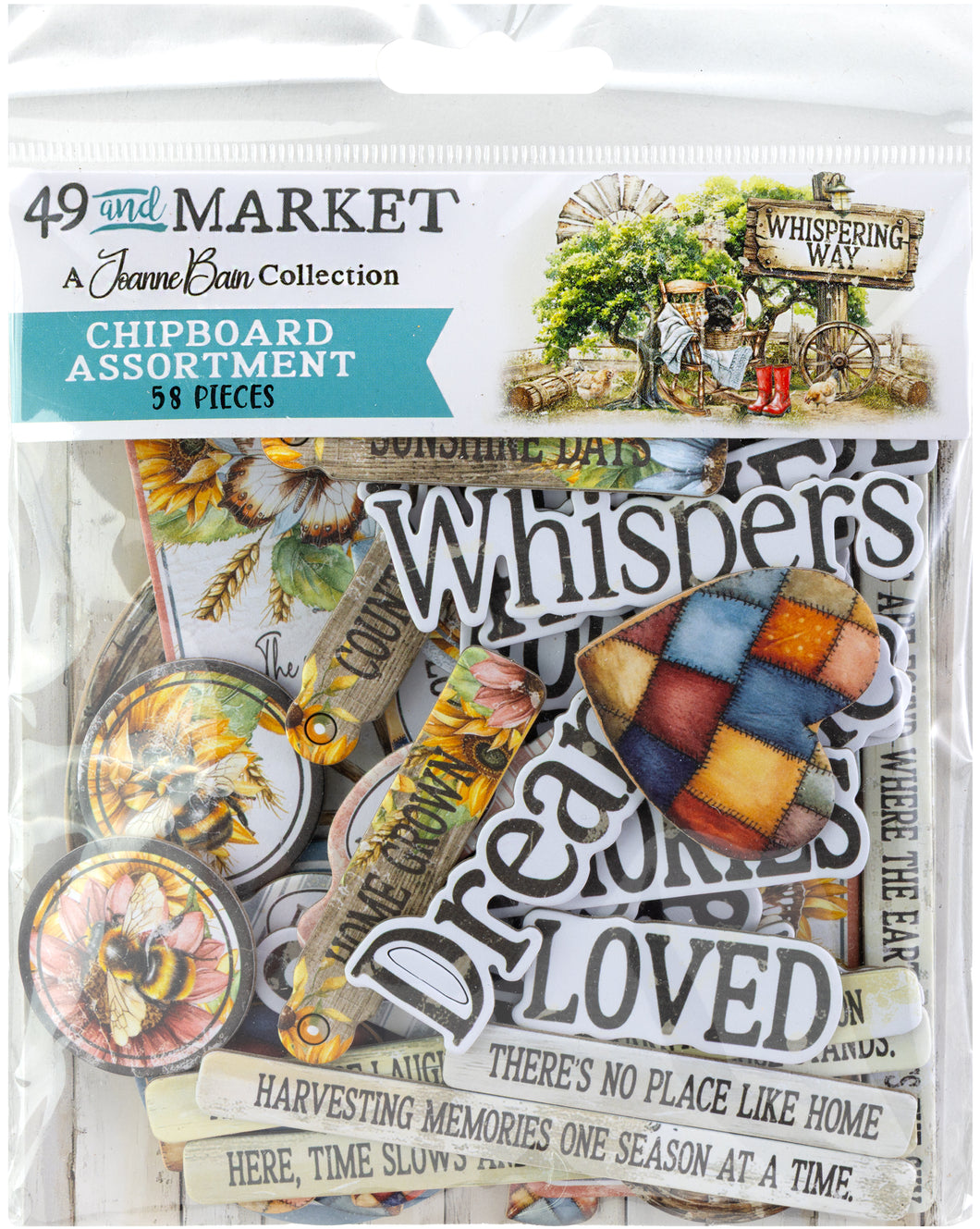 49 and Market  - Whispering Way Chipboard Set (JWW-34219)