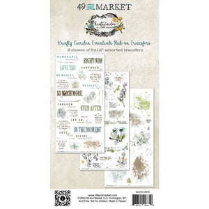 PRE-ORDER 49 and Market Krafty Garden Collection Garden Essentials Rub-On Transfer Set (KG-26610)