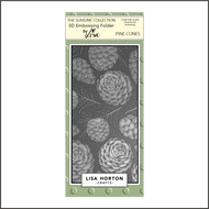 Lisa Horton Crafts Slimline Embossing Folder Pine Cones (LHCEF028)