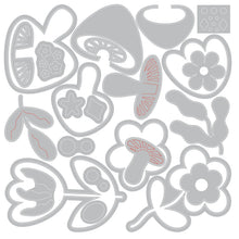 Load image into Gallery viewer, Sizzix Thinlits Die Set 24PK Happy Florals by Letters by Shells
