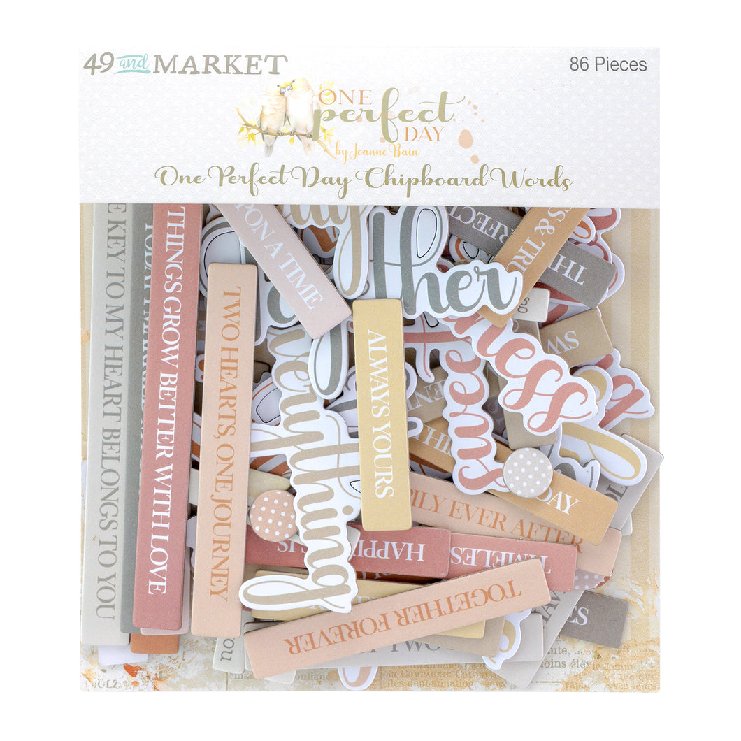 49 & Market One Perfect Day Chipboard Words (OFD-30952)