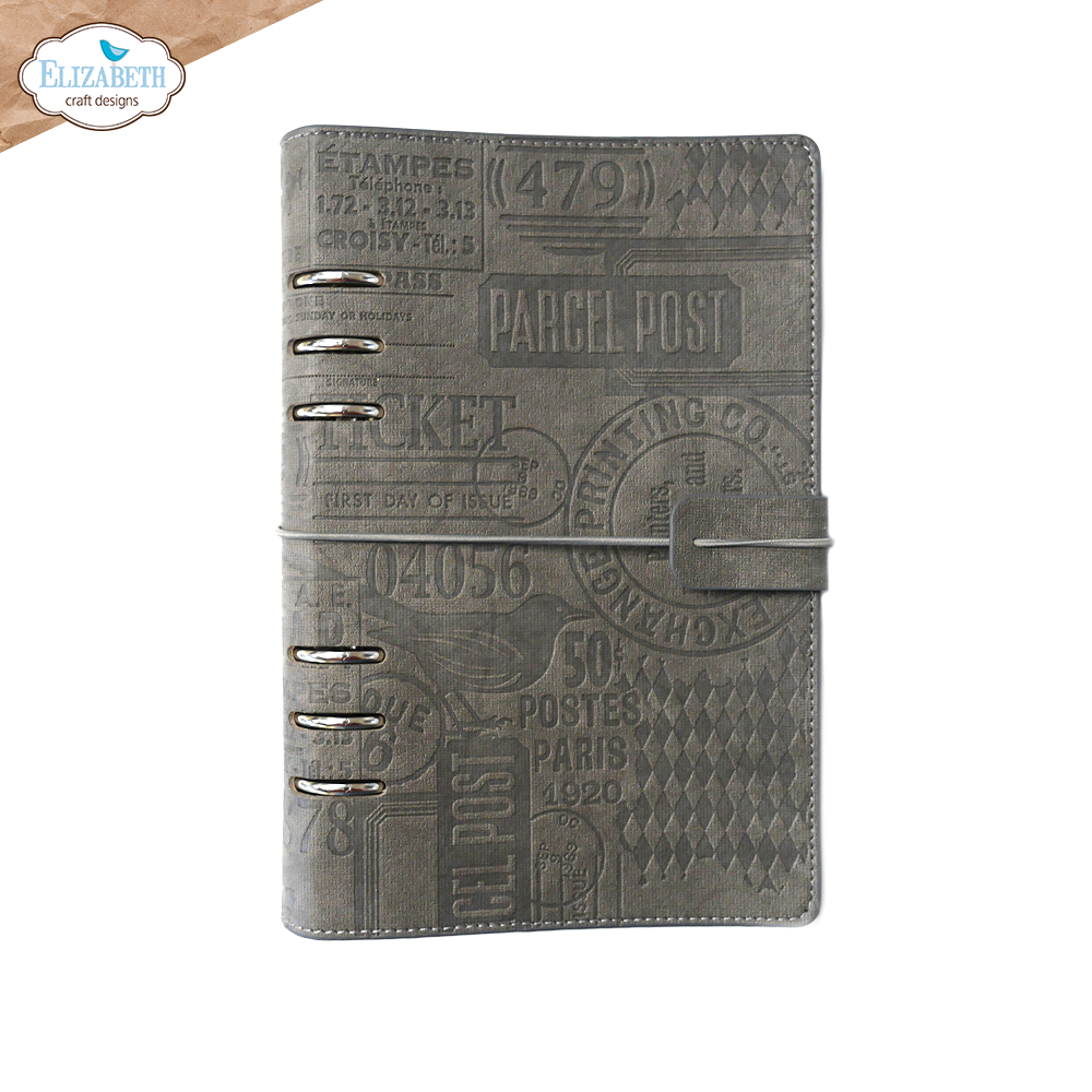Elizabeth Craft Designs A5 Taupe Planner Embossed Cover (P029)