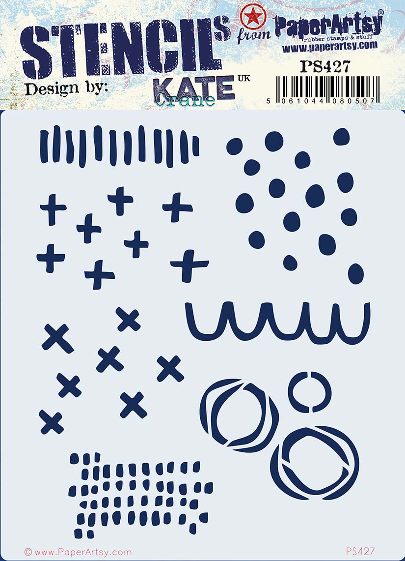 PaperArtsy Stencil Marks designed by Kate Crane (PS427)