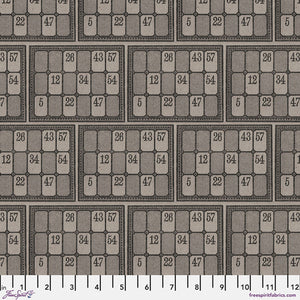 Tim Holtz Freespirit Fabric Charcoal Numbers  (PWTH316.CHARCOAL)