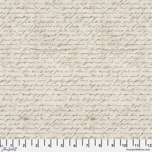 Tim Holtz Freespirit Fabric Charcoal Handwriting (PWTH318.CHARCOAL)