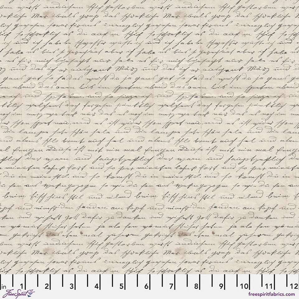 Tim Holtz Freespirit Fabric Charcoal Handwriting (PWTH318.CHARCOAL)