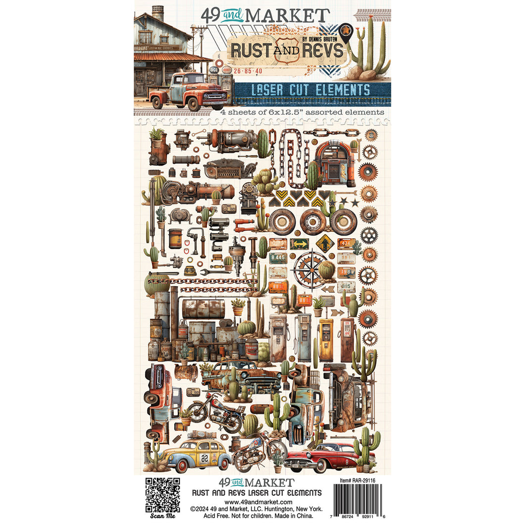 49 & Market Rust and Revs Laser Cut Elements (RAR-29116)