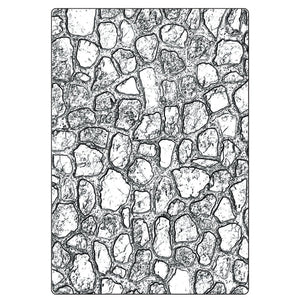 Sizzix 3-D Texture Fades Embossing Folder - Cobblestone Large/A5 by Tim Holtz